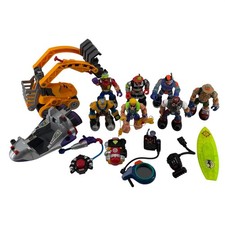 Fisher Price Rescue Heroes Lot 7 Figures 2 Vehicles Accessories Backpack Gear