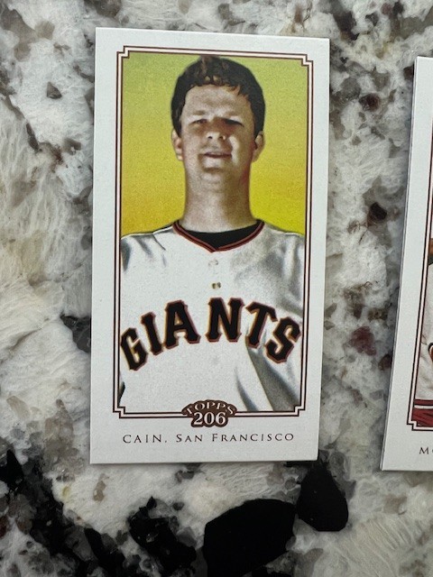 2010 TOPPS 206 AMERICAN CAMEL BACK MINI CARD SAN FRANCISCO GIANTS MATT CAIN #23