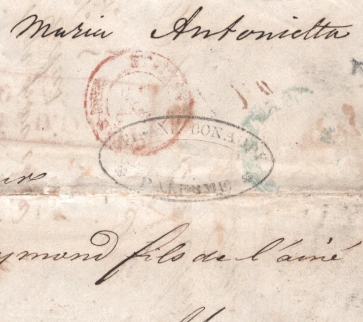 SICILY Cover 1849 Palermo LETTER Per SHIP *Marie Antoinette* Italy-France XG100 - Image 4 of 4