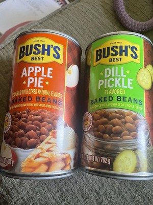 2 cans LIMITED EDITION! Bush s Baked Beans Apple Pie & Dill Pickle NEW