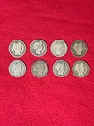 US Barber Half Dollars -  8 Coins   - Fine Silver - Fine Details - White Glove