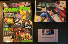 StarFox64 N64 Cartridge, Manual, Box Art Insert & Game Informer magazine
