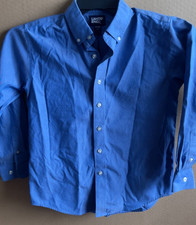 LANDS END BLUE BUTTON UP DRESS SHIRT SIZE 10 YOUTH