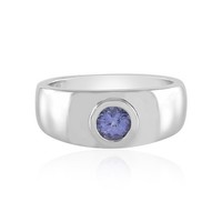 Cavill Tansanit Ring 0,36Ct Sterlingsilber Damenrundschliff Bezel- Echtschmuck