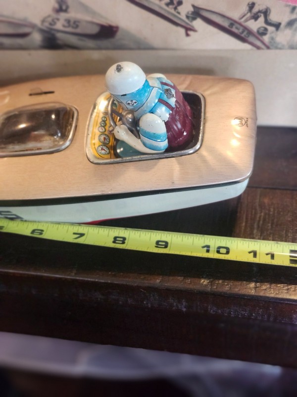 Battery operated toy speedboat S-35 SAN JAPAN 50S