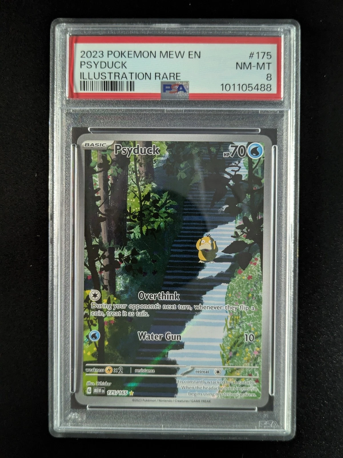 2023 Pokemon PSYDUCK #175/165 SV 151 Illustration Rare English PSA 8