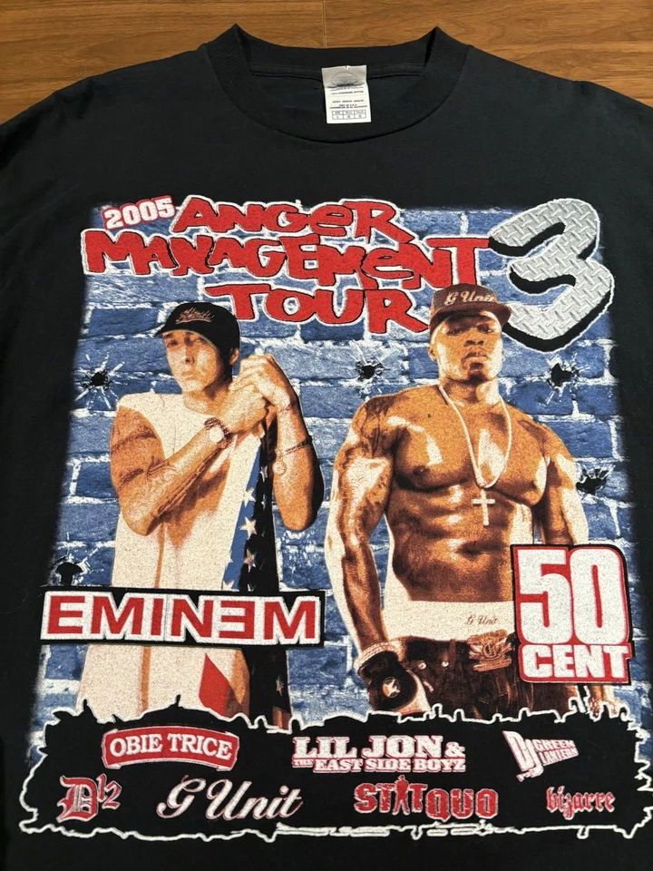 Camiseta Eminem De Colección Para Hombre Talla L Anger Management Tour 2005 Rara Foto 2 de 4