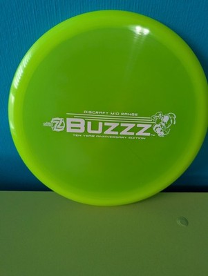 Discraft Buzzz - 10 Year Z Bar Stamp - Lime green w/white stamp - New - 180g