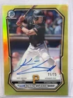KONNOR GRIFFIN 2026 Bowman Chrome /75 COLOR MATCH Yellow Refractor AUTO #CPA-KG