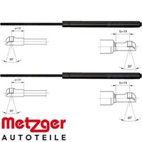 2X Gasfeder FüR Koffer-/Laderaum Metzger 2110631 DäMpfer GasdäMpfer