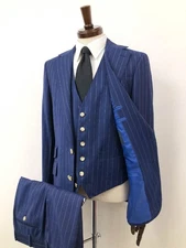 [GINZA Global Style] Dormeuil fabric 3B stepped 3-piece suit (men's) size 46