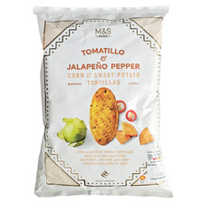 M&S Potato Crisps Gluten Free Tomatillo & Jalapeno Sweet Potato Tortillas 150g