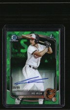 2025 Bowman Sapphire Ike Irish Chrome Prospect Autographs Green Refractor #/99
