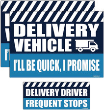 Delivery Vehicle Car Magnet Set of 3 Blue