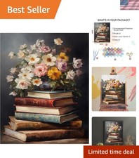 Acrylic Paint by Numbers for Adults - Vintage Floral Canvas Gift Ready 