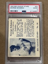 1950 V362 WORLD WIDE GUM BIG LEAGUE STARS #20 GEORGE SCHMEES MONTREAL PSA 2