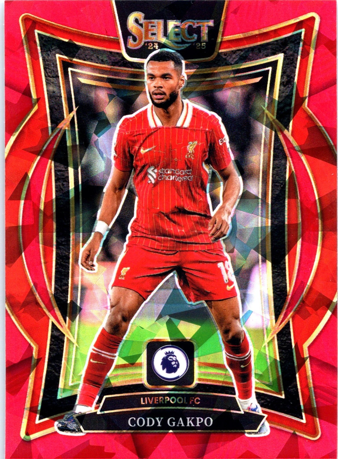 2023-24 Panini Select Premier League - Mezzanine Cody Gakpo #153 Red Ice Prizm