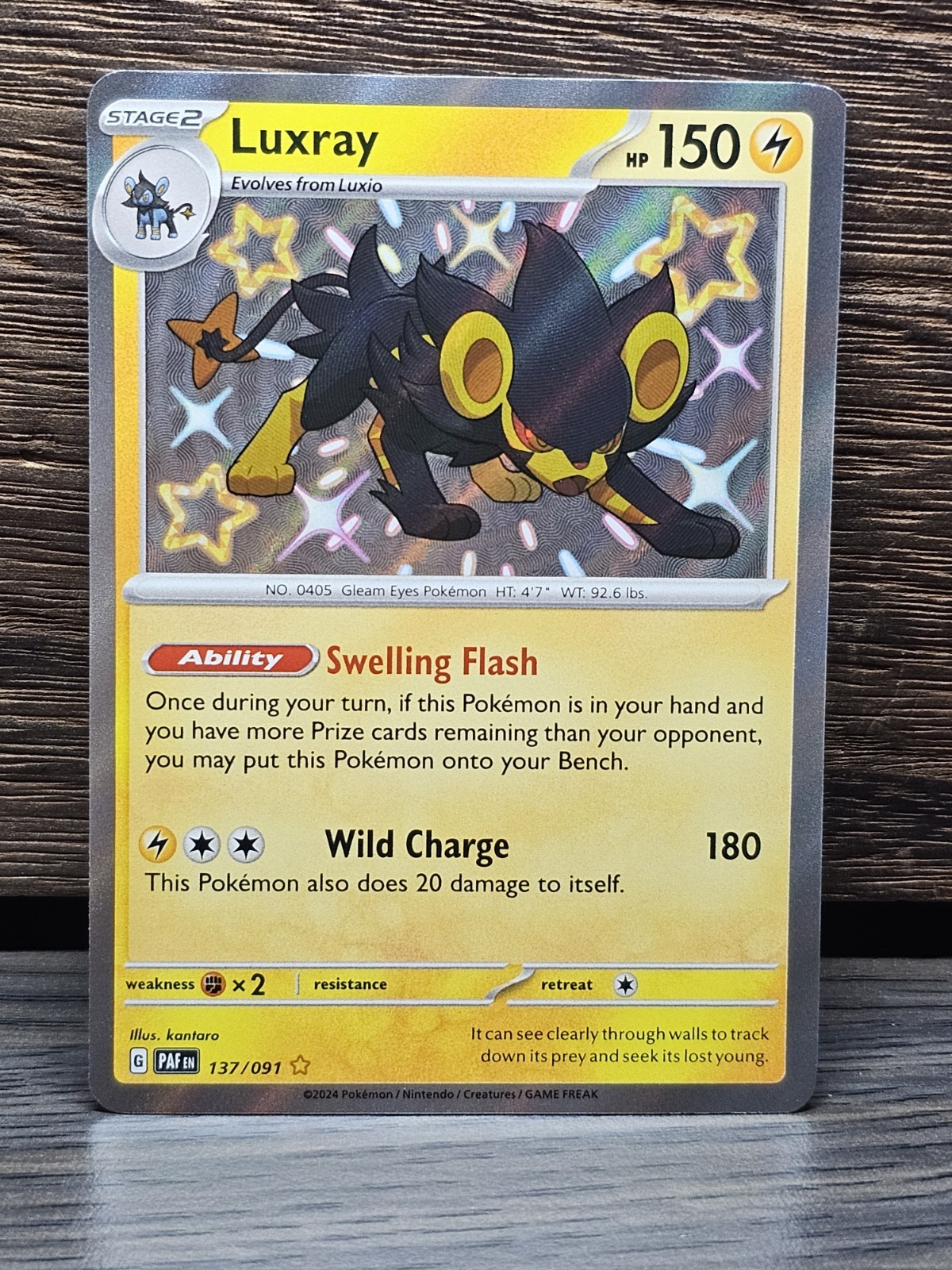 Luxray Shiny #137/091 Paldean Fates Pokémon TCG  2024 Baby Shiny NM