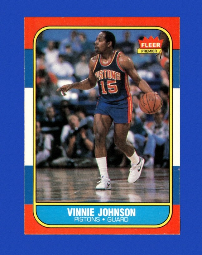 1986-87 Fleer Set-Break # 56 Vinnie Johnson NM-MT OR BETTER *GMCARDS*