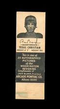 1951 Redskins Matchbook Set-Break Sammy Baugh LOW GRADE (filler) *GMCARDS*