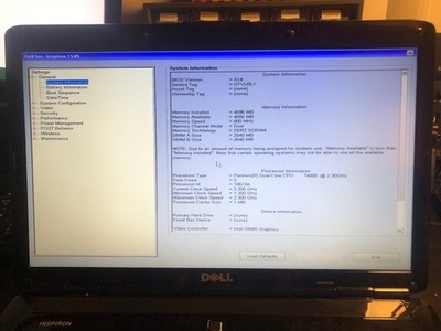Dell Inspiron 1545 Laptop & Charger - 4GB RAM, 500GB HDD, Ubuntu 24.04 Works