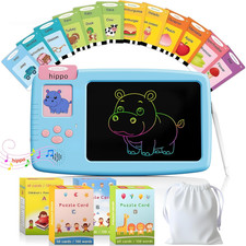 Talking Flash Cards for Toddlers: 2-in-1 LCD Writing Tablet Kids - Montessori La
