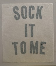 Original Vintage Sock It To Me Iron On Transfer