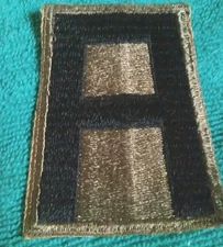 WWII US 1st Army Patch Original Khaki First Design OD/Black EXCELLENT