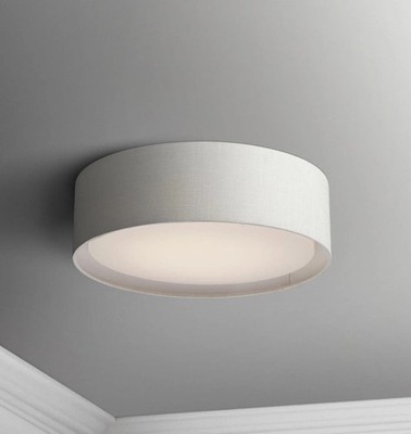 Maxim 10220 Oatmeal Linen Prime 16'' Led Flush Mount Drum Ceiling Fixture