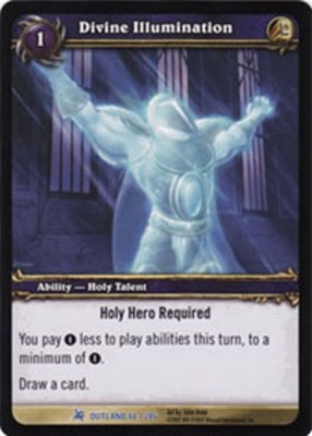 Moderate Play WoW TCG Divine Illumination Fires of Outland World of Warcraft