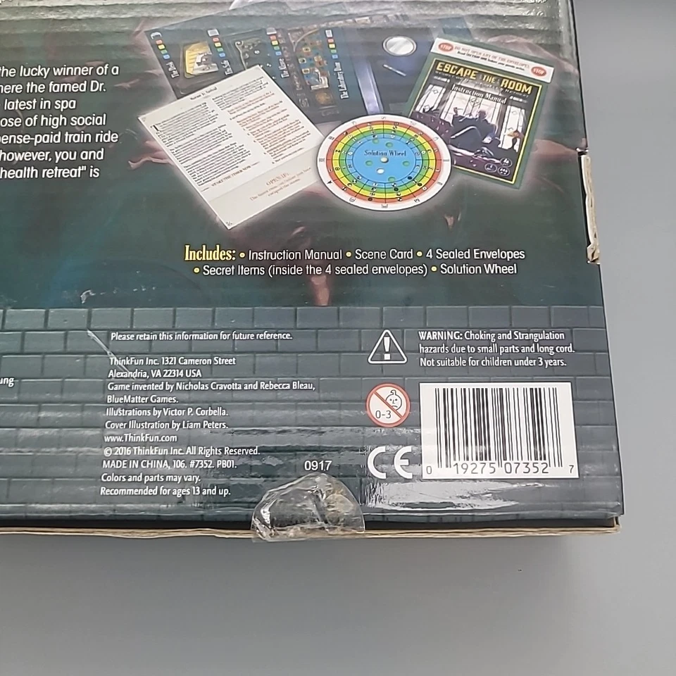 ThinkFun Escape the Room Secret of Dr. Gravely's Retreat Game OPEN BOX - Image 4 of 4