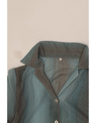 VINTAGE Womens Shirt UK 18 XL Blue Spotted CO03 - Picture 3 of 3