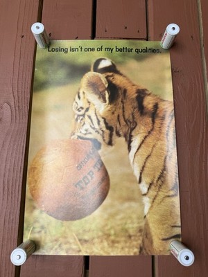1981 VINTAGE SPORTS TIGER ARGUS POSTER  21'' X 14'' MOTIVATION WINNER WINNING