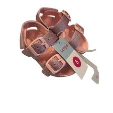 Cat Jack Toddler Girls Pink Glitter Double Buckle Sandals Size 5 NWT
