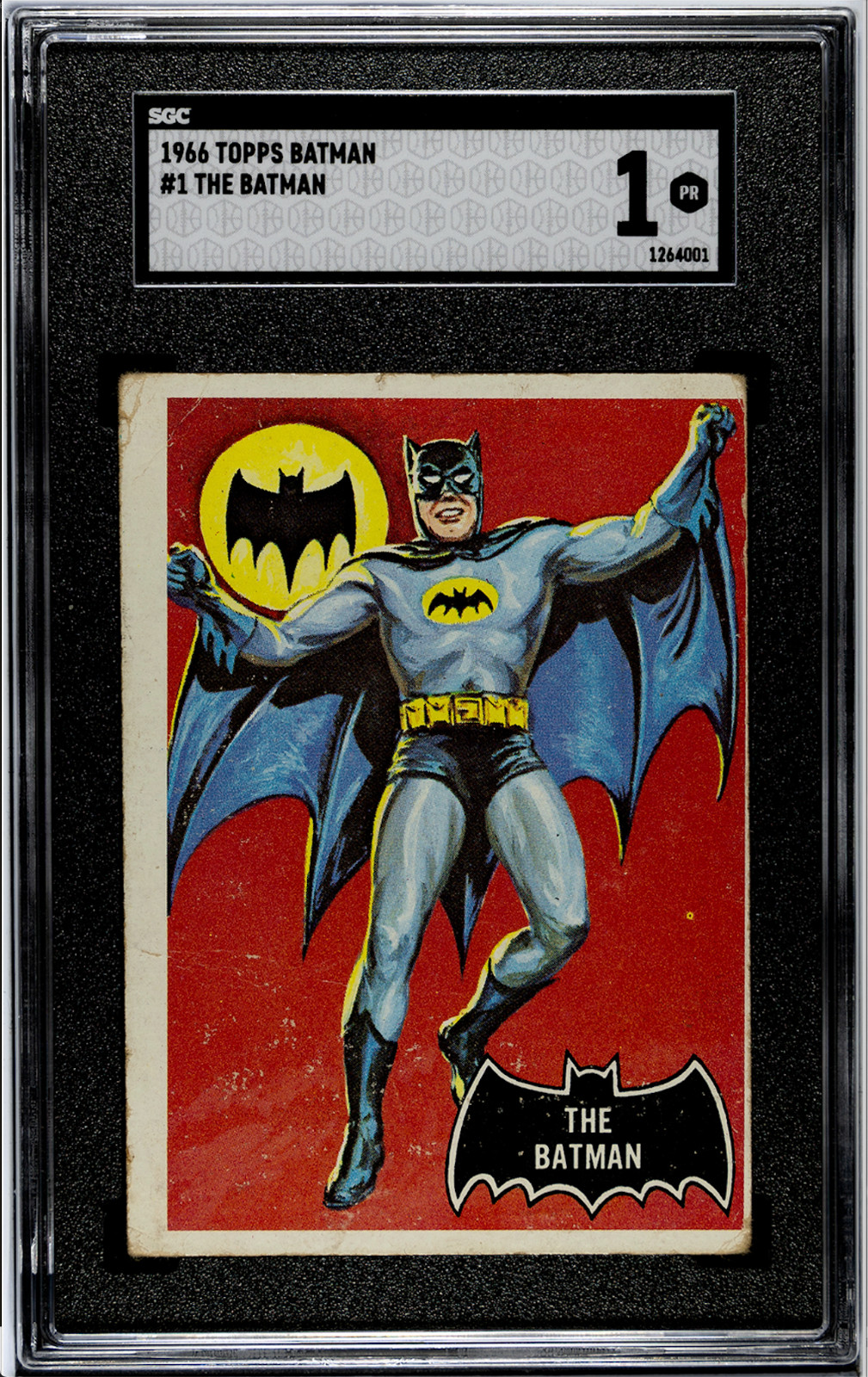 1966 Topps Batman The Batman #1 Black Bat - SGC 1 THE DARK KNIGHT RC!!