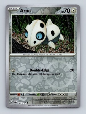 TCG Pokemon Karte Englisch Aron 120/167 TWM Reverseholo