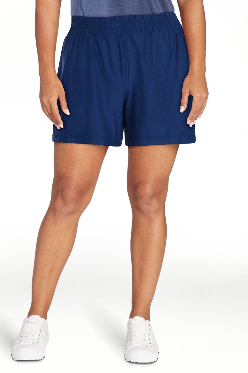Athletic Works Women's ButterCore Soft Performance Gym Shorts Blue Cove