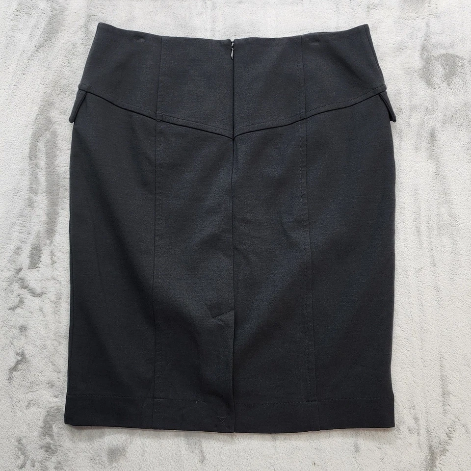 INC International Concepts юбка женщин 14 черный карандаш кнопка деталь назад молнии - Изображение 3 из 4