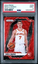 2024 PANINI PRIZM RUBY WAVE #229 NIKOLA DURISIC PSA 9