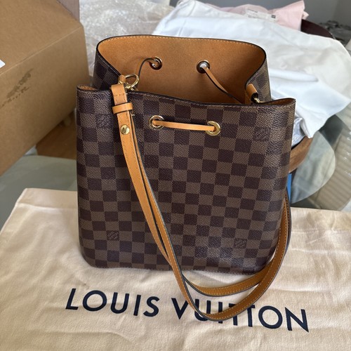 AUTH LOUIS VUITTON Damier Saffron NeoNoe MM Bag Satchel | EXCELLENT