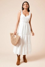 Dorothy Perkins White Midi Dress Womens Daywear Dresses