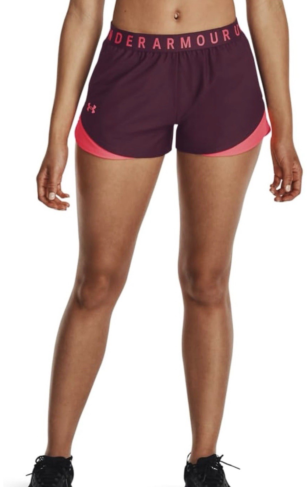 under armour women's play up 3.0 shorts XS NWT Maroon/beta thumbnail 4