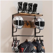 Motorcycle Helmet Holder Wall Mounted Helmet Holder Wall Mount with Helmet Rack
