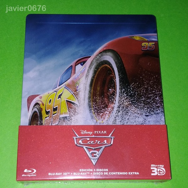 CARS 3 DISNEY PIXAR BLU-RAY 3D + BLU-RAY NUEVO PRECINTADO STEELBOOK