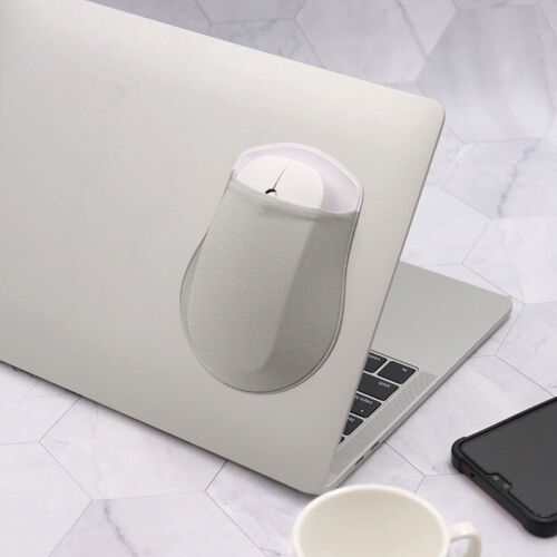 Slim Mouse Holder Adhesive Elastic Case Lycra Fabric Pocket For Wireless Mice-j - Picture 14 of 15