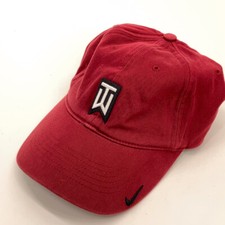 TW Tiger Woods Red Cotton Nike Hat S/M
