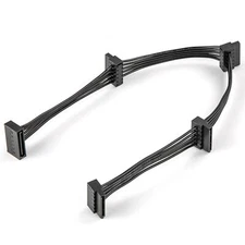 JOYJOM SATA Power Splitter Cable 15 Pin SATA to 4 SATA 4X Serial ATA Power Ad...