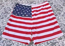 Old Navy Board Shorts Men's Size XXL USA American Flag Design Swim Trunks Lined
