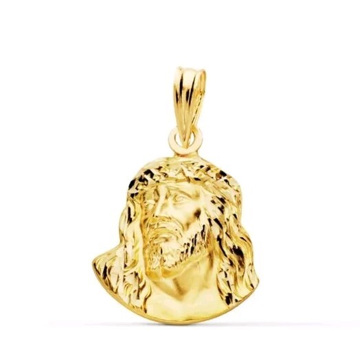 Colgante oro 18k 750 mls. Cabeza de Cristo 18x14 MM. 1,65 Gramos.
