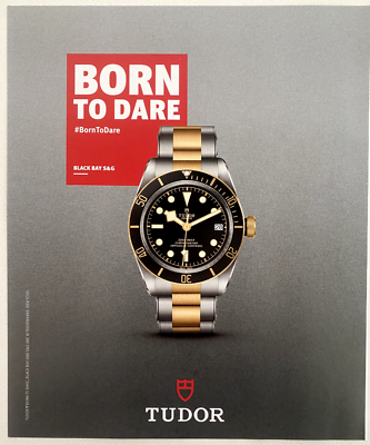 Tudor Born To Dare Black Bay S&G 2017 Magazine Advertisement